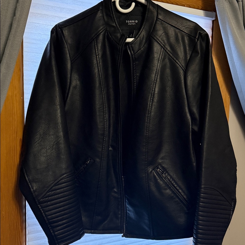 Torrid women’s Black Faux Leather Jacket